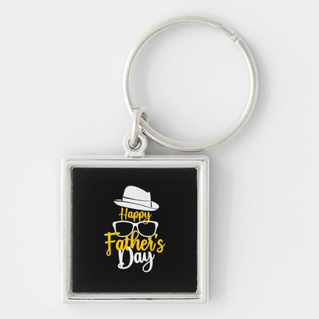 Grandfather Quotes | Happy Father Day Keychain (Front)