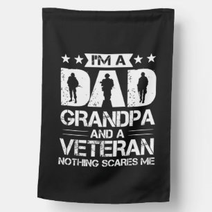 Grandfather Quotes   I Am A Dad And A Veteran House Flag
