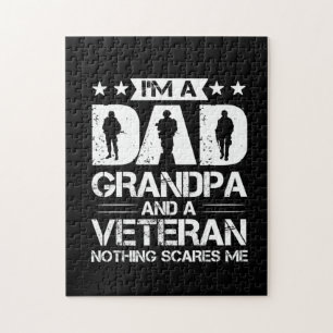 Grandfather Quotes I Am A Dad And A Veteran Jigsaw Puzzle