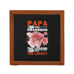 Grandfather Quotes   Papa And Grandson Desk Organizer