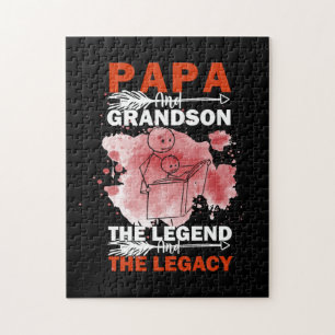 Grandfather Quotes Papa And Grandson Jigsaw Puzzle