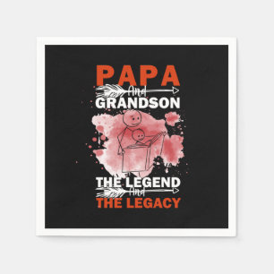 Grandfather Quotes Papa And Grandson Napkins