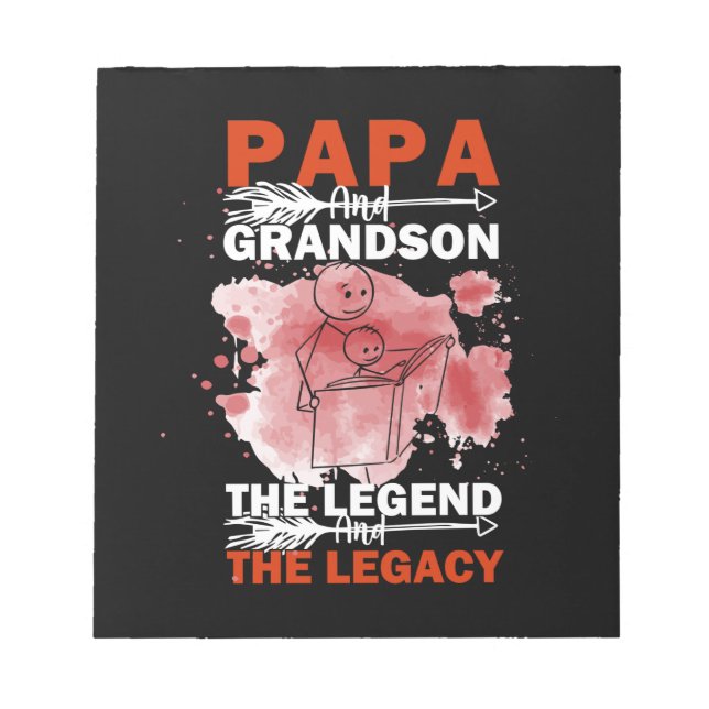 Grandfather Quotes | Papa And Grandson Notepad (Front)