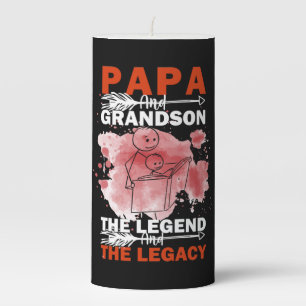 Grandfather Quotes   Papa And Grandson Pillar Candle