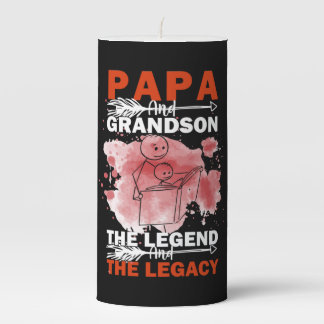 Grandfather Quotes | Papa And Grandson Pillar Candle