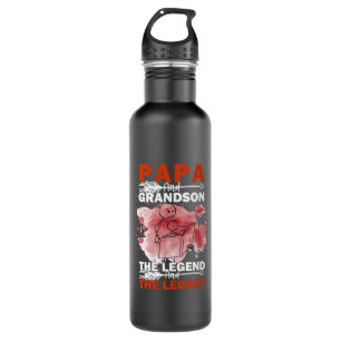 Grandfather Quotes   Papa And Grandson Stainless Steel Water Bottle