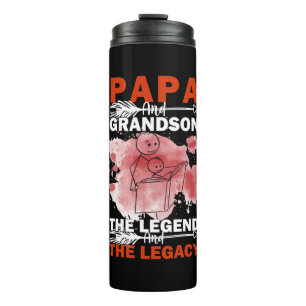 Grandfather Quotes   Papa And Grandson Thermal Tumbler