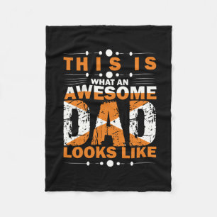 Grandfather Quotes What An Awesome Dad Fleece Blanket