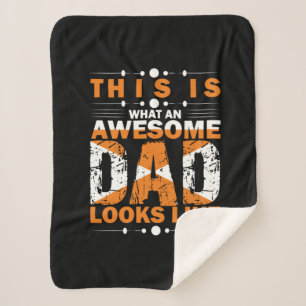 Grandfather Quotes   What An Awesome Dad Sherpa Blanket