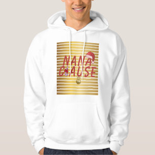 Grandfather Santa Clause Christmas Golden stripes Hoodie