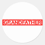 Grandfather Stamp Classic Round Sticker