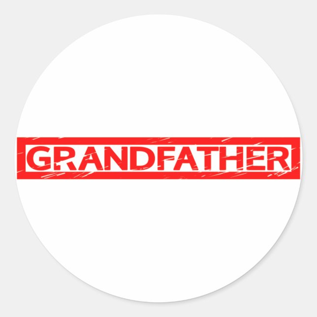Grandfather Stamp Classic Round Sticker (Front)