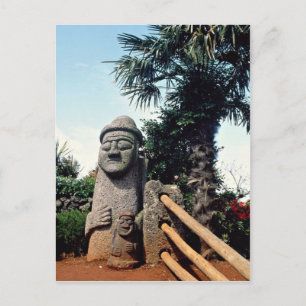 Grandfather statue, Cheju-do Island, South Korea Postcard