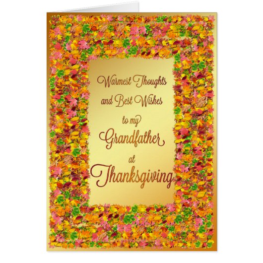 Grandfather Thanksgiving, fall leaves (Front)