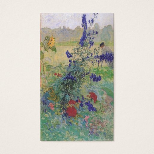 Customizable Grandfather with Flowers 1909 Business Cards