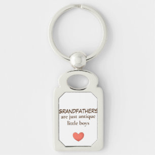 Grandfathers are boys Heart keychains