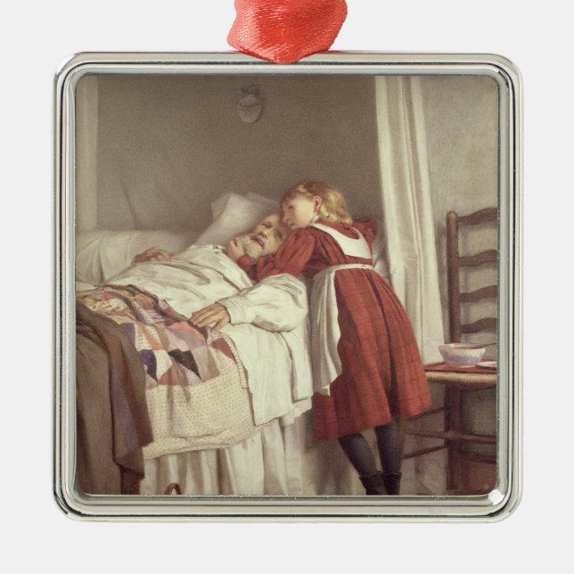 Grandfather's Little Nurse Metal Ornament (Front)