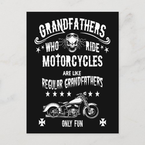 Grandfathers Who Ride Postcard