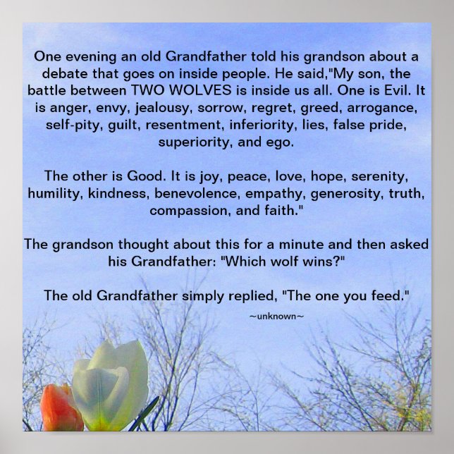 Grandfather's Wisdom Poster (Front)