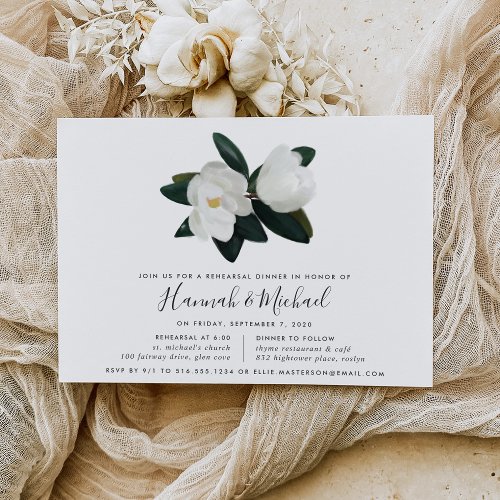 Grandiflora Rehearsal Dinner Invitation