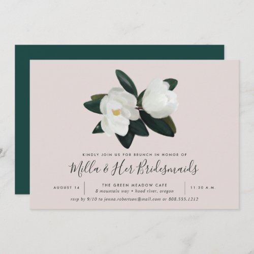 Grandiflora  Southern Magnolia Bridesmaids Brunch Invitation