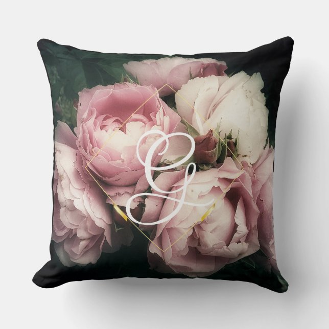 Grandiose Peonies Throw Pillow (Front)