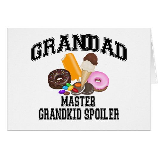 Grandkid Spoiler Grandad Cards (Front Horizontal)
