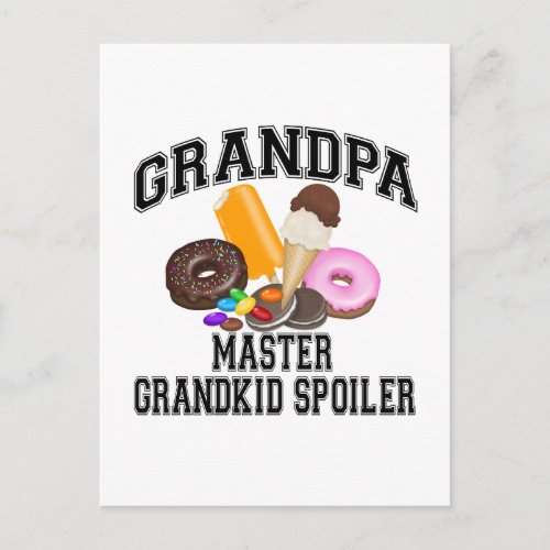 Grandkid Spoiler Grandpa Postcard