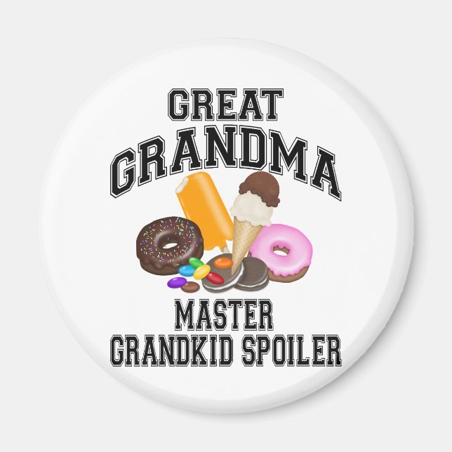 Grandkid Spoiler Great Grandma Magnet (Front)