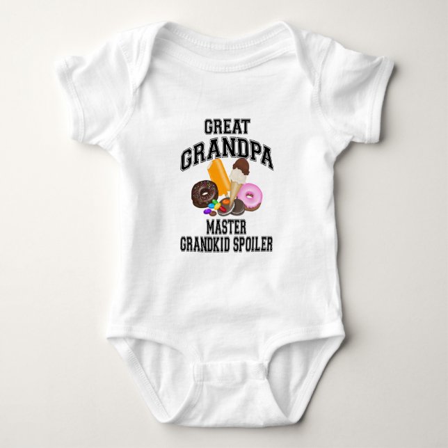 Grandkid Spoiler Great Grandpa Baby Bodysuit (Front)