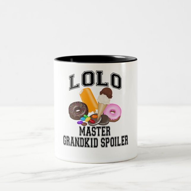 Grandkid Spoiler Lolo Two-Tone Coffee Mug (Center)
