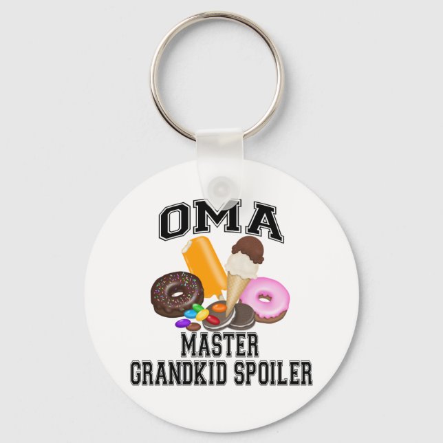 Grandkid Spoiler Oma Keychain (Front)