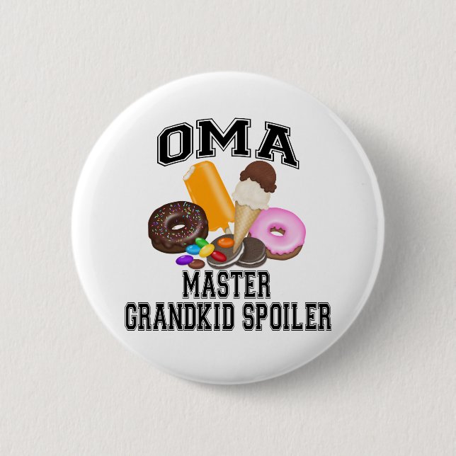 Grandkid Spoiler Oma Pinback Button (Front)