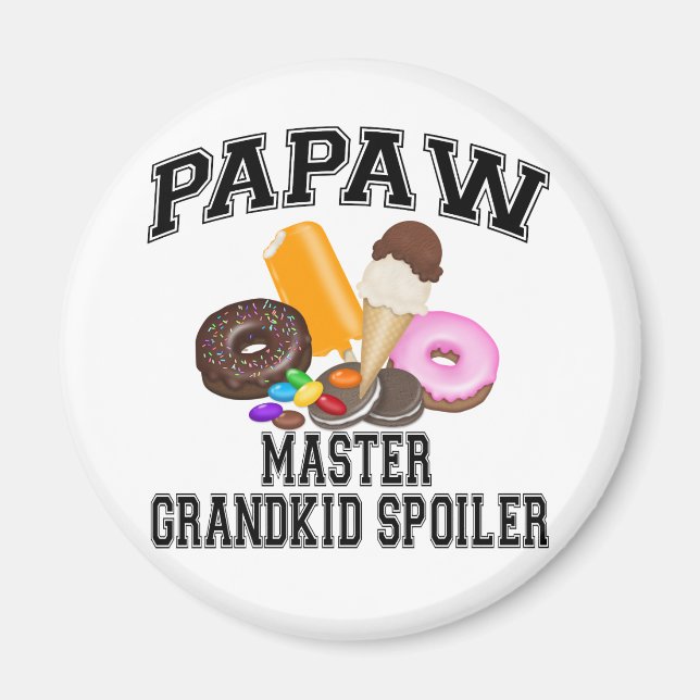Grandkid Spoiler Papaw Magnet (Front)