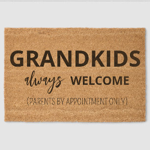 Grandkids always welcome, gifts grandparents, Gran Fiber Doormat
