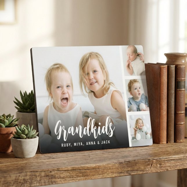 Grandkids Customized Photo Collage Plaque (Creator Uploaded)