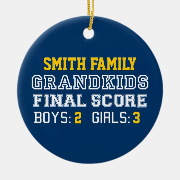 Grandkids Final Score Personalized Ornament
