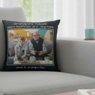 Grandkids Gift For Grandpa Funny Saying Throw Pillow