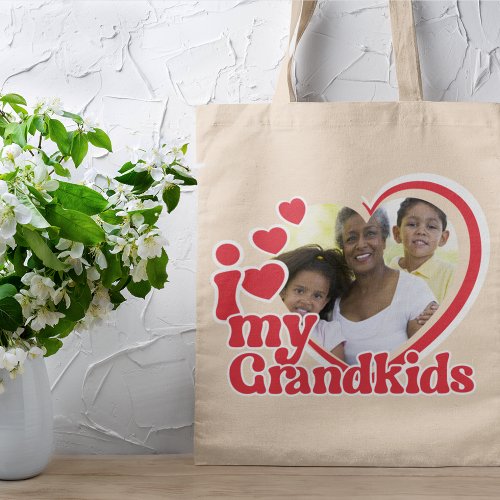 Grandkids Heart Photo Tote Bag