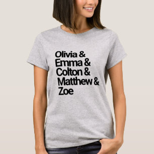 Grandkids List Five Grandchildren T-Shirt