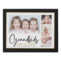 Grandkids Make Life Grand 4 Photo Personalized 
