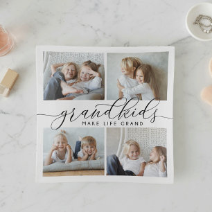 Grandkids Make Life Grand 4 Photo Trinket Tray