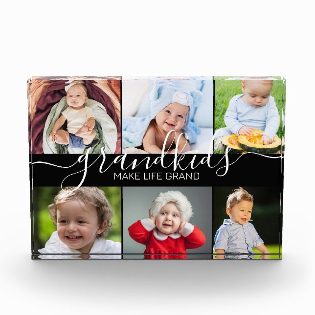 Grandkids Make Life Grand | 6 Photo Collage (Front)