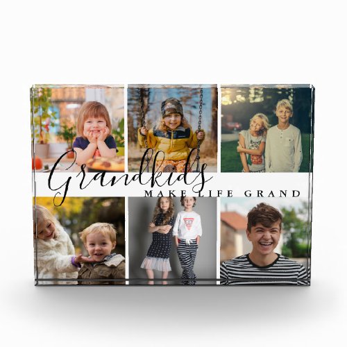 Grandkids Make Life Grand 6 Photo Gift For Grandma
