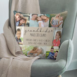 Grandkids Make Life Grand 8 Photo Neutral Custom Throw Pillow<br><div class="desc">Add all the grandkids names to this custom photo pillow. "Grandkids make life grand" is lettered in casual handwritten and skinny font typography. The photo template is ready for you to add the names of the grandchildren and 8 of your favorite photos, which are displayed in square / instagram and...</div>