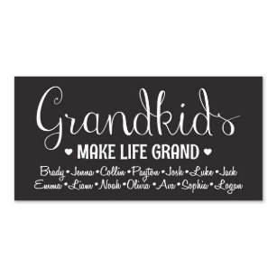 Grandkids Make Life Grand Black Wall Plaque