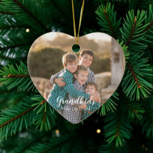 Grandkids Make Life Grand Ceramic Ornament