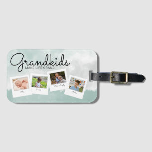 Grandkids Make Life Grand Grandchildren Photo Luggage Tag