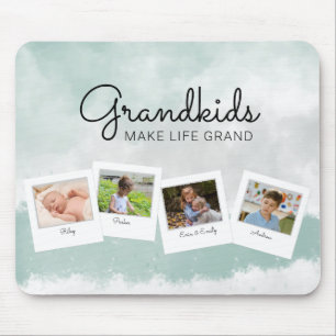 Grandkids Make Life Grand Grandchildren Photo Mouse Pad