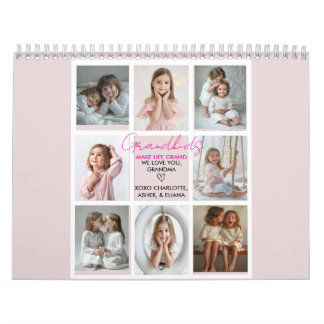 Grandkids Make Life Grand Grandma 8-Photo Custom Calendar